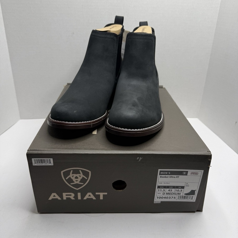 Ariat Booker Ultra RT Chelsea Boots Den Black Men’s 11.5 D New 10040375